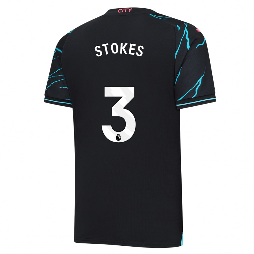 Niño Fútbol Camiseta Demi Stokes #3 Azul Oscuro Equipación Tercera 2023/24