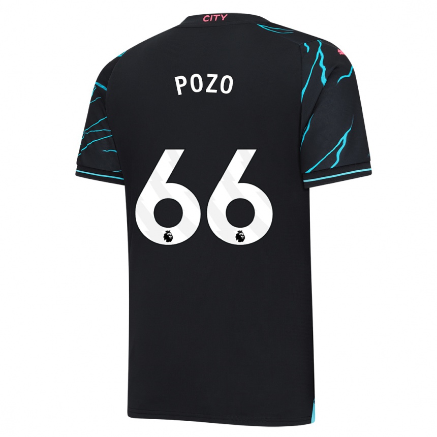 Niño Fútbol Camiseta Iker Pozo #66 Azul Oscuro Equipación Tercera 2023/24