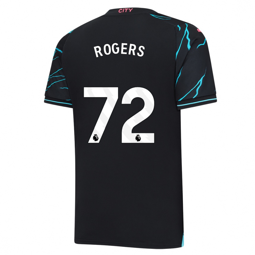 Niño Fútbol Camiseta Morgan Rogers #72 Azul Oscuro Equipación Tercera 2023/24