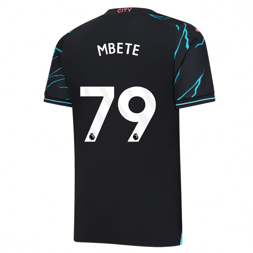 Niño Fútbol Camiseta Luke Mbete #79 Azul Oscuro Equipación Tercera 2023/24