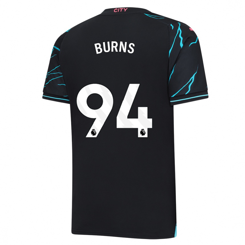 Niño Fútbol Camiseta Finley Burns #94 Azul Oscuro Equipación Tercera 2023/24