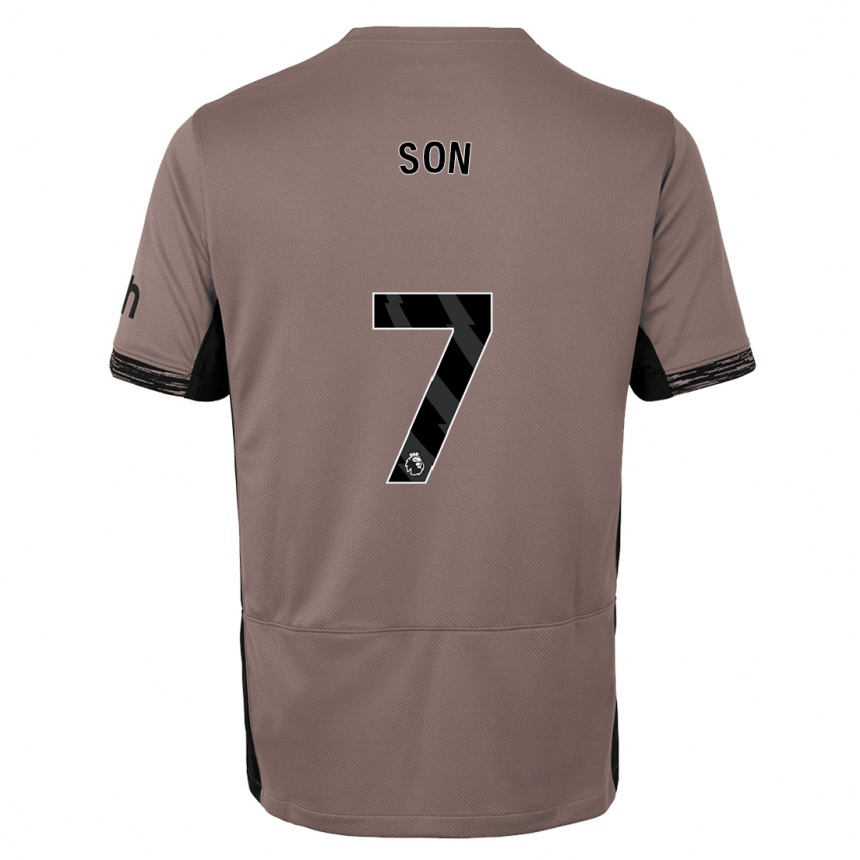 Niño Fútbol Camiseta Heung-Min Son #7 Beige Obscuro Equipación Tercera 2023/24