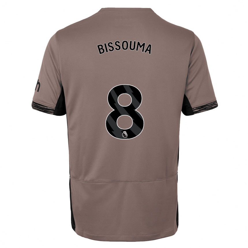 Niño Fútbol Camiseta Yves Bissouma #8 Beige Obscuro Equipación Tercera 2023/24