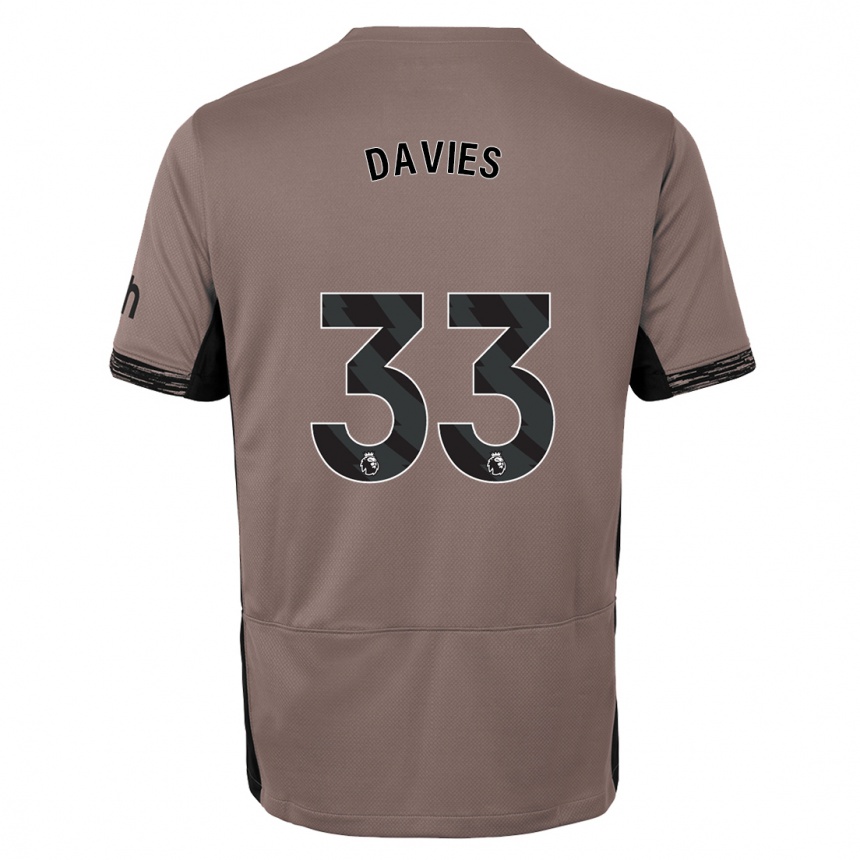 Niño Fútbol Camiseta Ben Davies #33 Beige Obscuro Equipación Tercera 2023/24