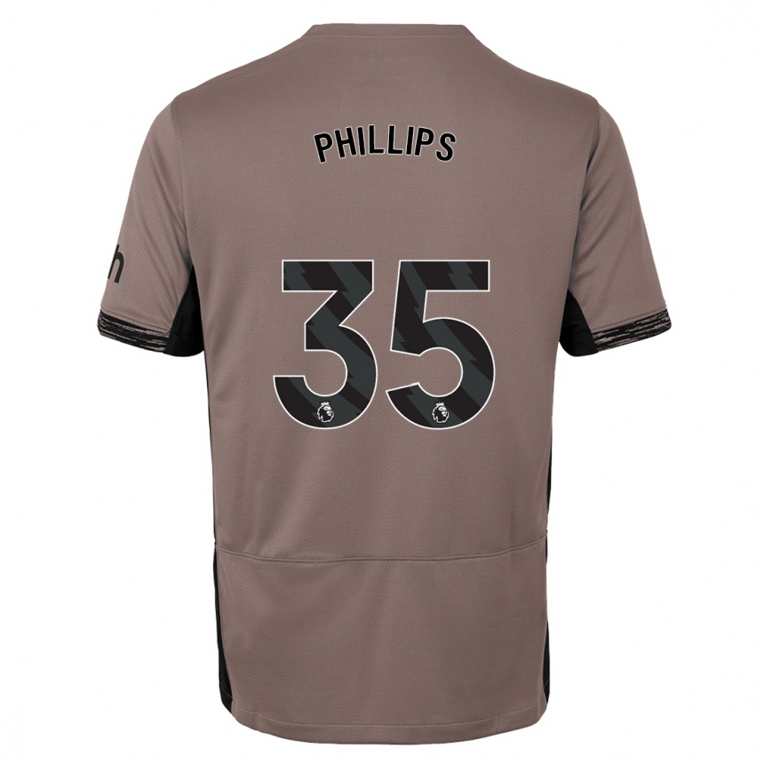 Niño Fútbol Camiseta Ashley Phillips #35 Beige Obscuro Equipación Tercera 2023/24