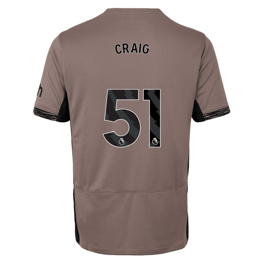 Niño Fútbol Camiseta Matthew Craig #51 Beige Obscuro Equipación Tercera 2023/24