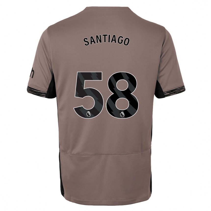 Niño Fútbol Camiseta Yago Santiago #58 Beige Obscuro Equipación Tercera 2023/24