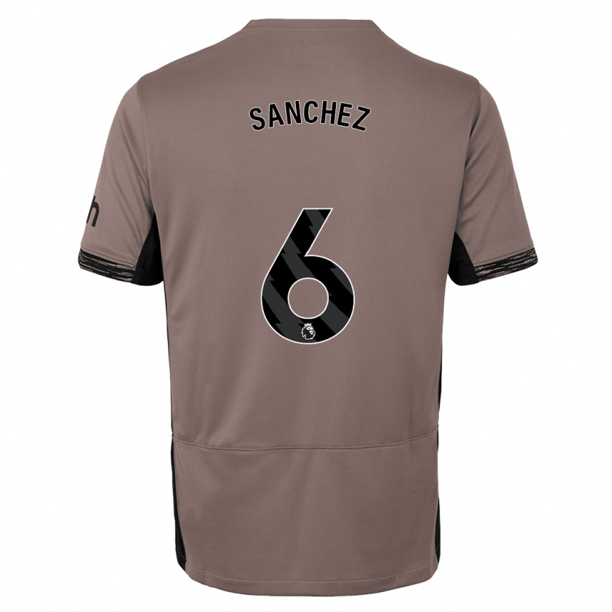 Niño Fútbol Camiseta Davinson Sanchez #6 Beige Obscuro Equipación Tercera 2023/24