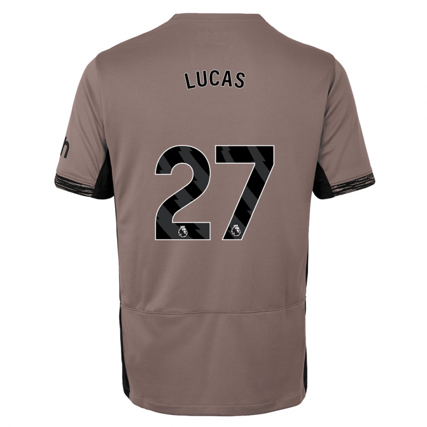 Niño Fútbol Camiseta Lucas Moura #27 Beige Obscuro Equipación Tercera 2023/24