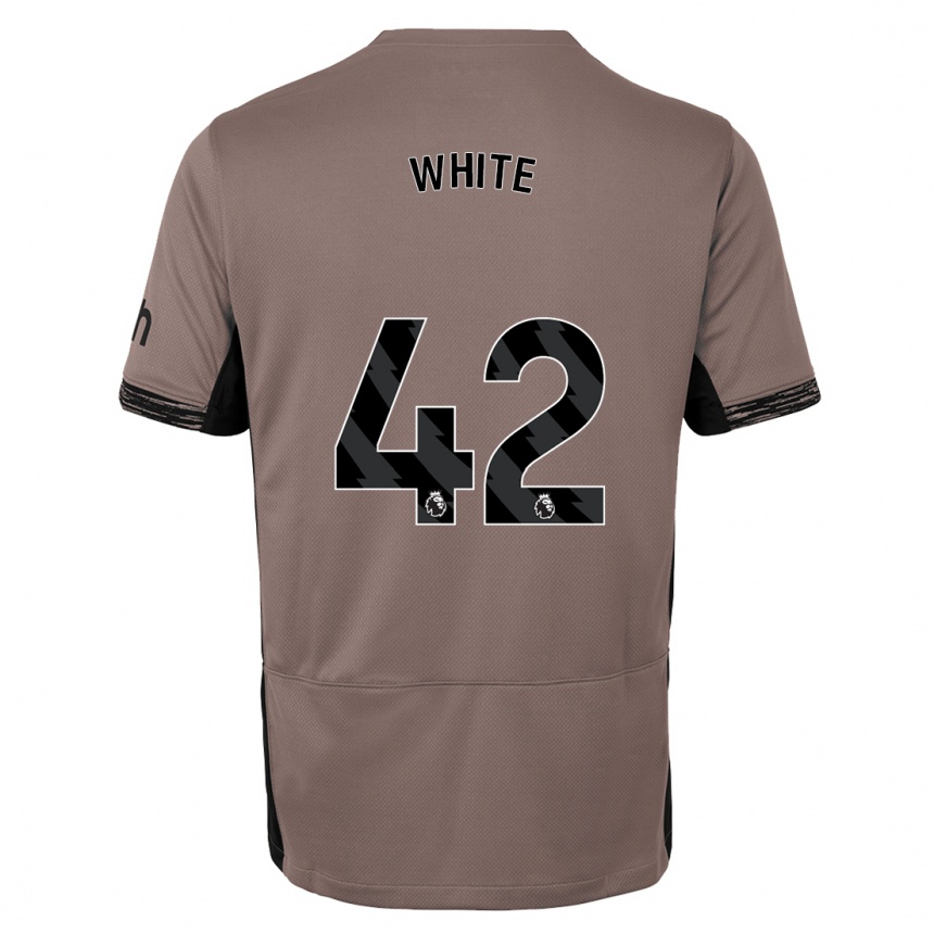 Niño Fútbol Camiseta Harvey White #42 Beige Obscuro Equipación Tercera 2023/24