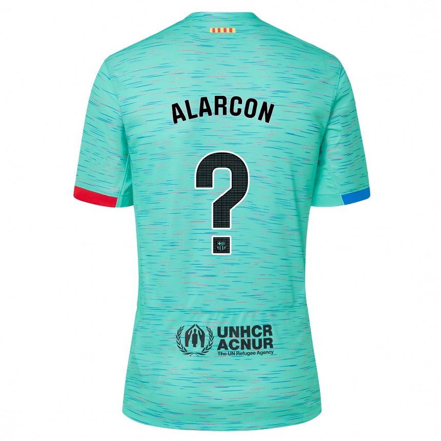 Niño Fútbol Camiseta Angel Alarcon #0 Aguamarina Clara Equipación Tercera 2023/24