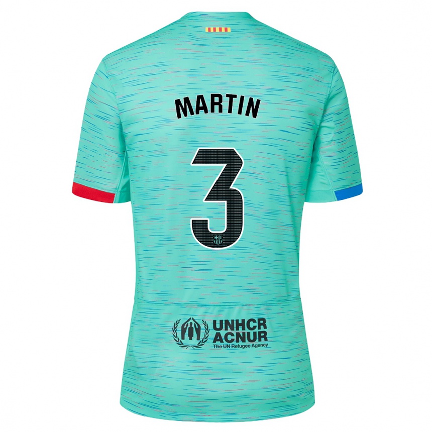 Niño Fútbol Camiseta Gerard Martin #3 Aguamarina Clara Equipación Tercera 2023/24