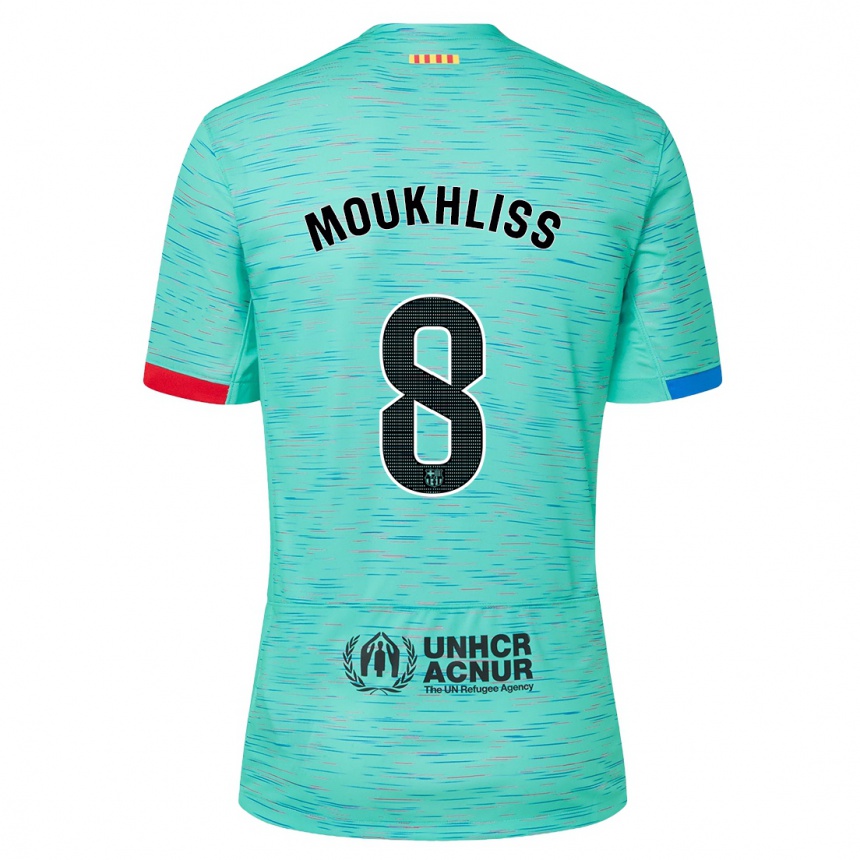 Niño Fútbol Camiseta Moha Moukhliss #8 Aguamarina Clara Equipación Tercera 2023/24