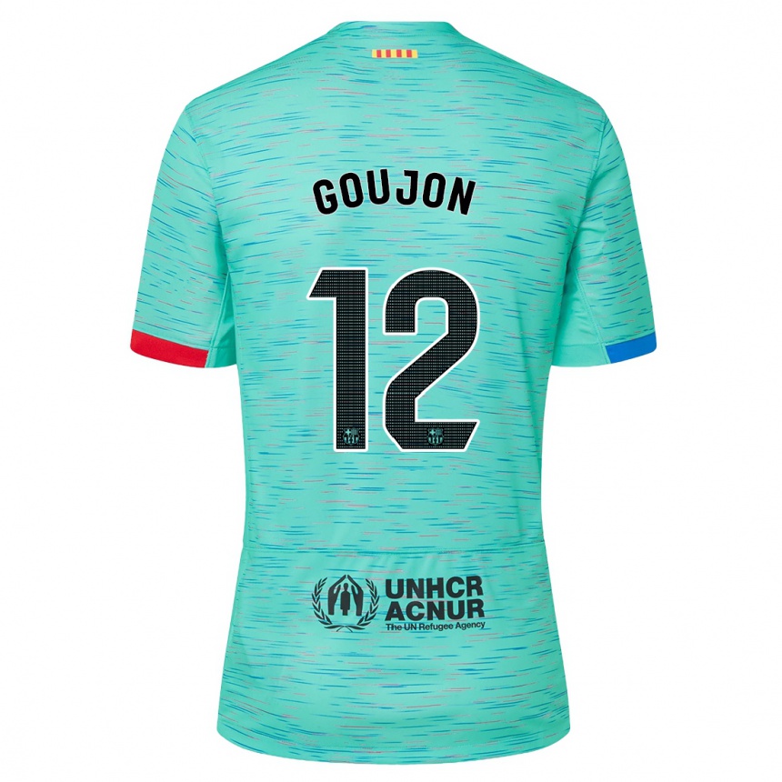 Niño Fútbol Camiseta Iker Goujón #12 Aguamarina Clara Equipación Tercera 2023/24