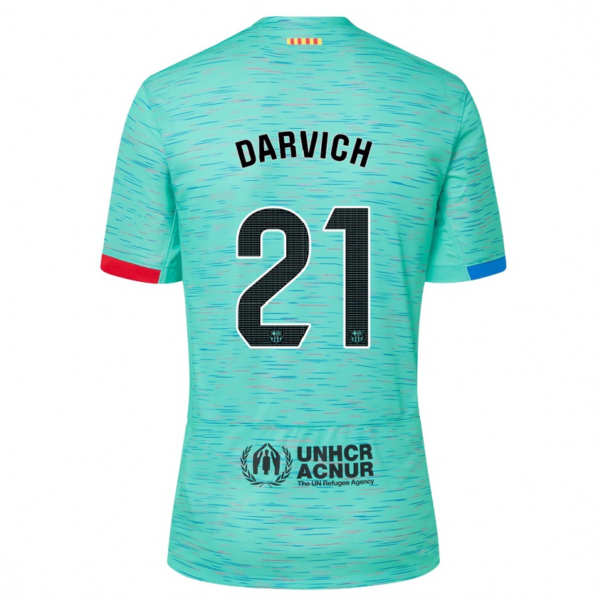 Niño Fútbol Camiseta Noah Darvich #21 Aguamarina Clara Equipación Tercera 2023/24