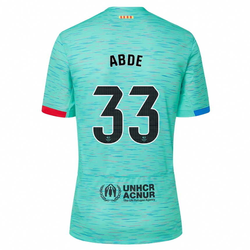 Niño Fútbol Camiseta Ez Abde #33 Aguamarina Clara Equipación Tercera 2023/24