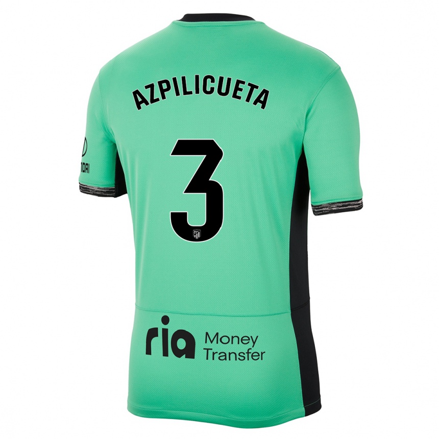 Niño Fútbol Camiseta César Azpilicueta #3 Primavera Verde Equipación Tercera 2023/24