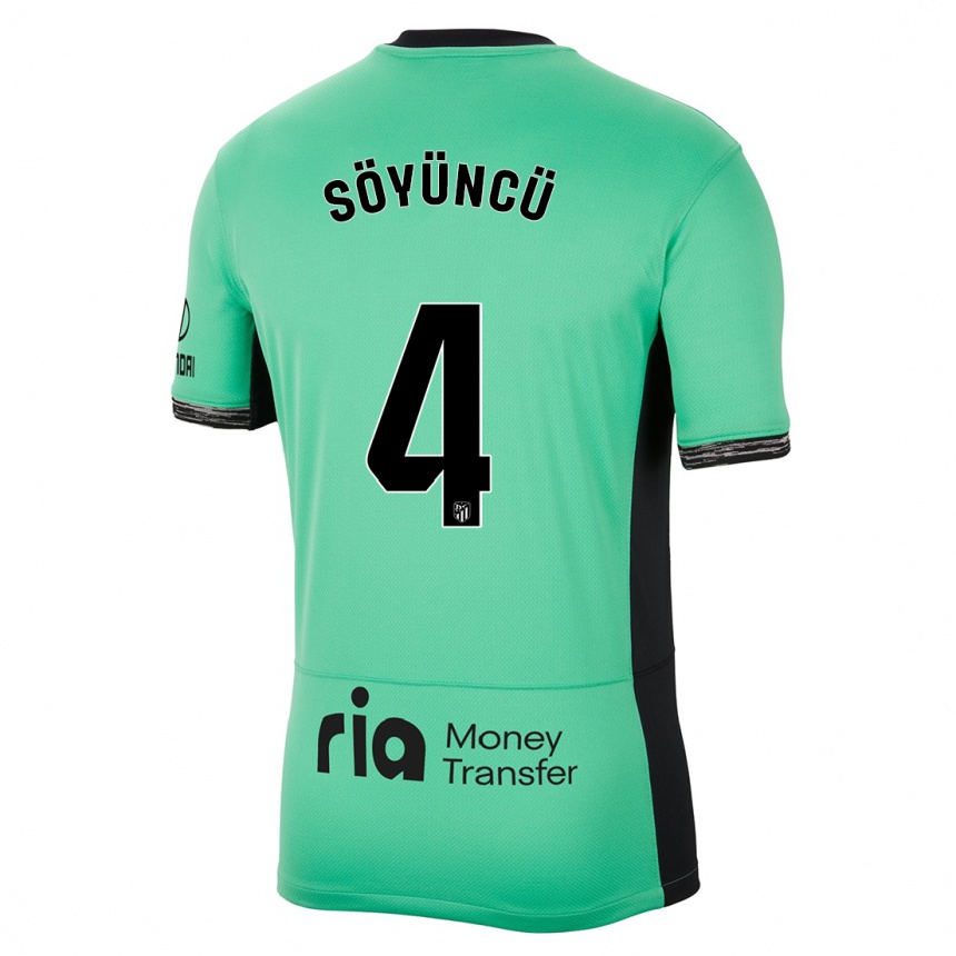 Niño Fútbol Camiseta Caglar Söyüncü #4 Primavera Verde Equipación Tercera 2023/24