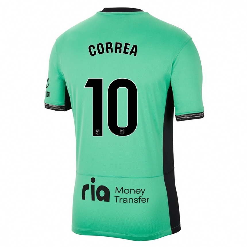 Niño Fútbol Camiseta Angel Correa #10 Primavera Verde Equipación Tercera 2023/24