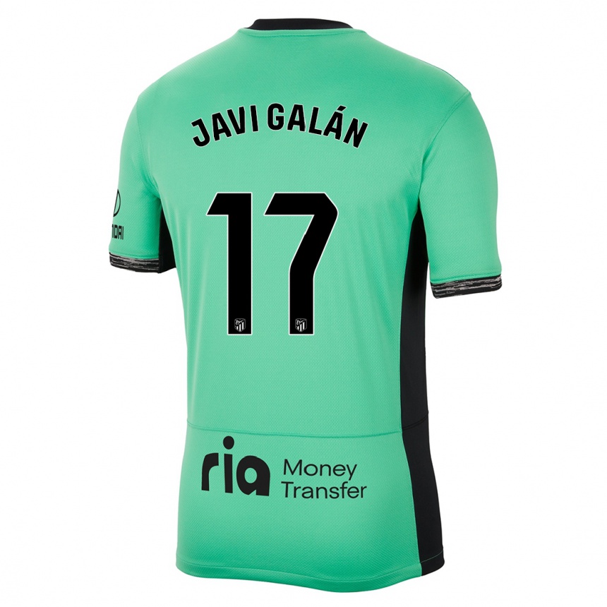 Niño Fútbol Camiseta Javi Galán #17 Primavera Verde Equipación Tercera 2023/24