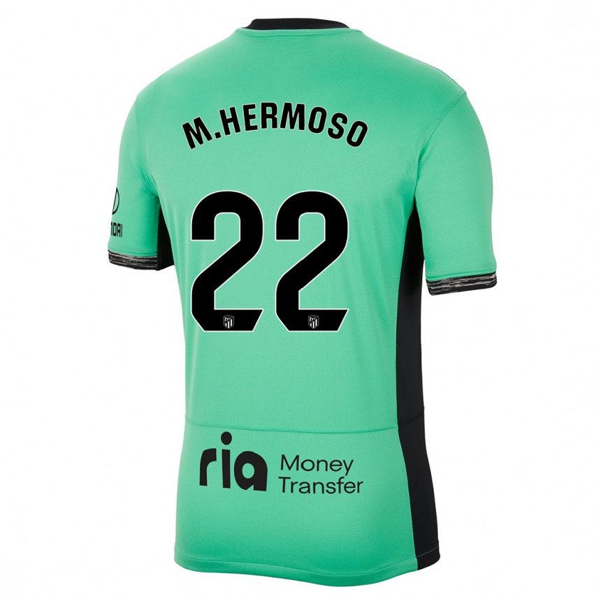 Niño Fútbol Camiseta Mario Hermoso #22 Primavera Verde Equipación Tercera 2023/24