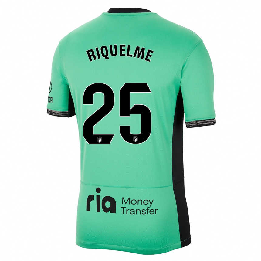 Niño Fútbol Camiseta Rodrigo Riquelme #25 Primavera Verde Equipación Tercera 2023/24