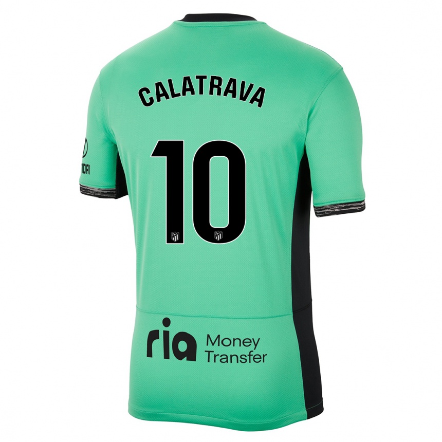 Niño Fútbol Camiseta Álex Calatrava #10 Primavera Verde Equipación Tercera 2023/24