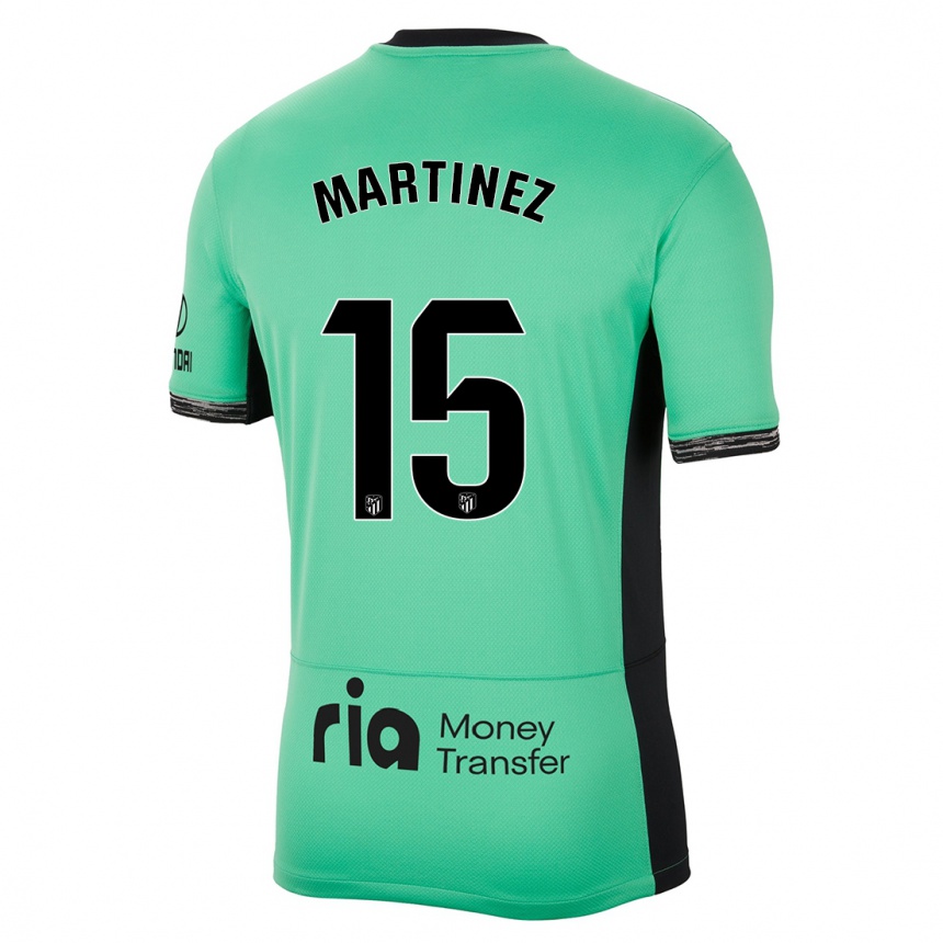 Niño Fútbol Camiseta Daniel Martinez #15 Primavera Verde Equipación Tercera 2023/24