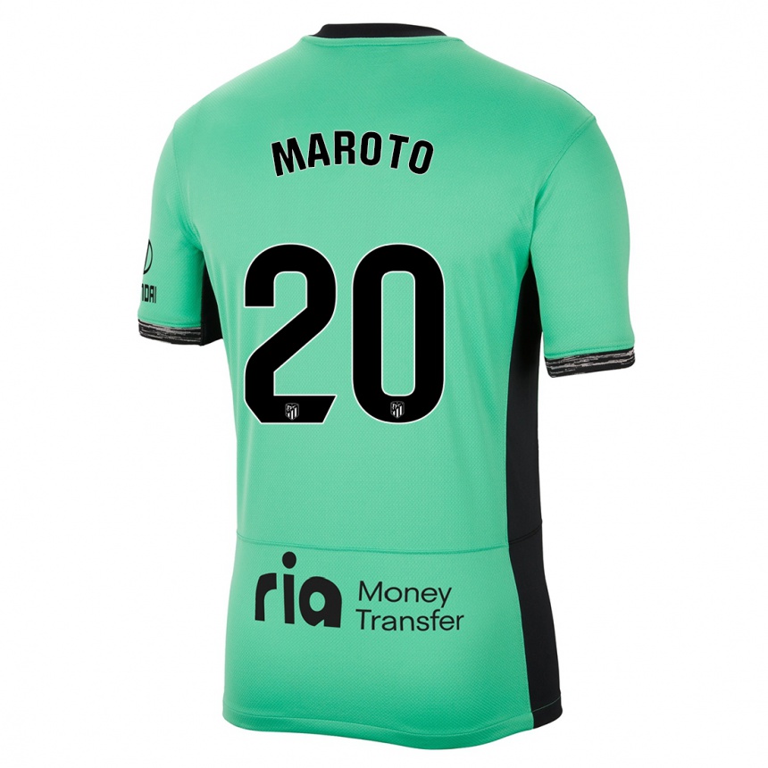 Niño Fútbol Camiseta Mario Maroto #20 Primavera Verde Equipación Tercera 2023/24