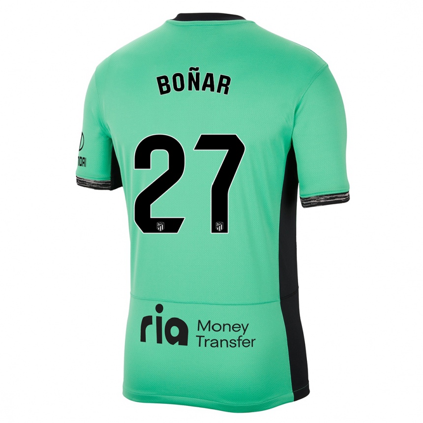 Niño Fútbol Camiseta Javier Boñar #27 Primavera Verde Equipación Tercera 2023/24