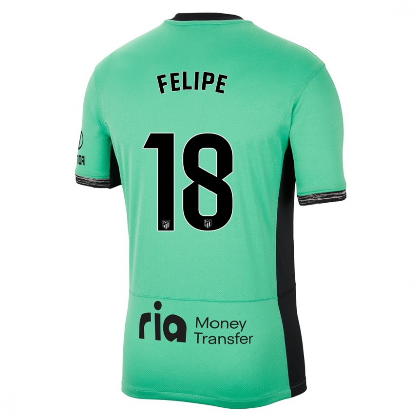 Niño Fútbol Camiseta Felipe #18 Primavera Verde Equipación Tercera 2023/24