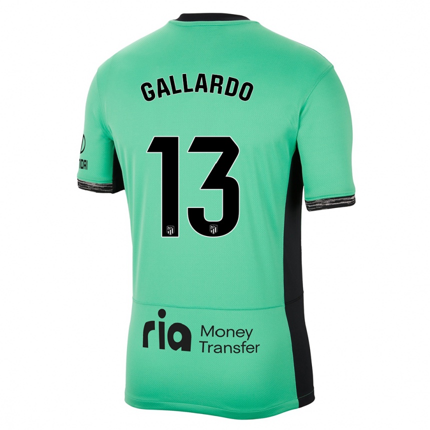 Niño Fútbol Camiseta Lola Gallardo #13 Primavera Verde Equipación Tercera 2023/24