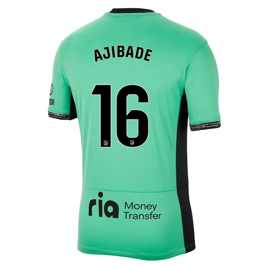 Niño Fútbol Camiseta Rasheedat Ajibade #16 Primavera Verde Equipación Tercera 2023/24