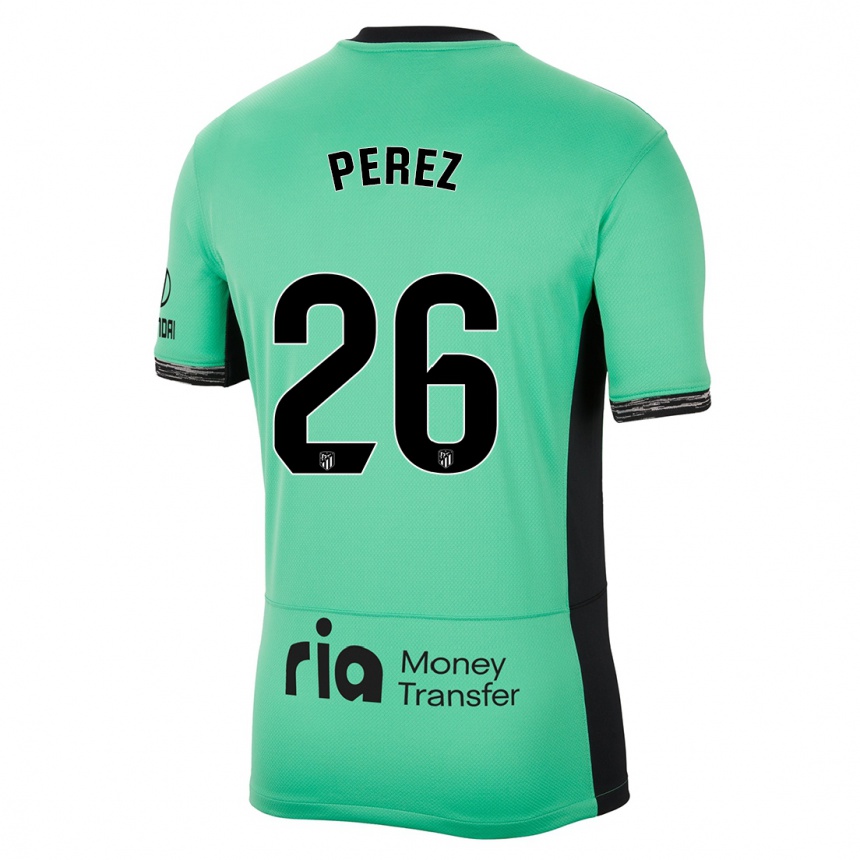 Niño Fútbol Camiseta Xenia Perez #26 Primavera Verde Equipación Tercera 2023/24