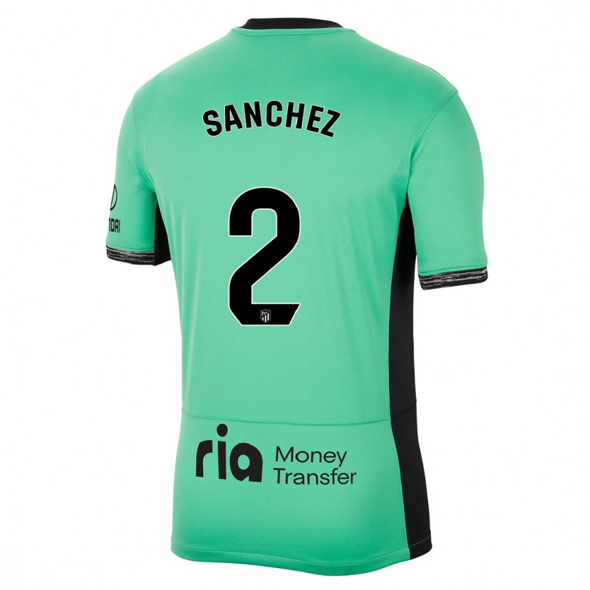 Niño Fútbol Camiseta Ricard Sanchez #2 Primavera Verde Equipación Tercera 2023/24