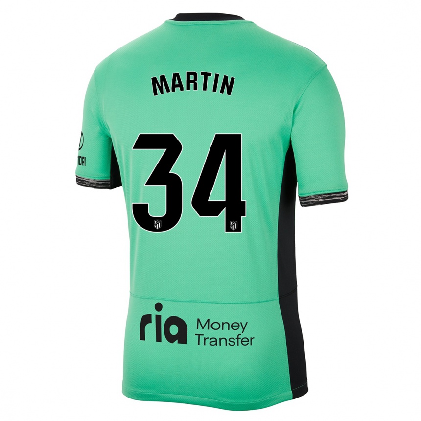 Niño Fútbol Camiseta Carlos Martin #34 Primavera Verde Equipación Tercera 2023/24