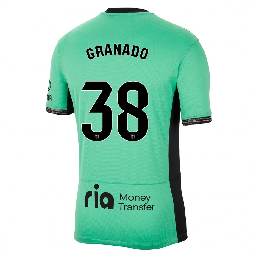 Niño Fútbol Camiseta Adrian Granado #38 Primavera Verde Equipación Tercera 2023/24