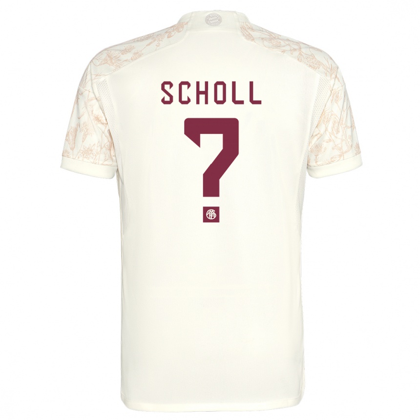 Niño Fútbol Camiseta Paul Scholl #0 Blanquecino Equipación Tercera 2023/24