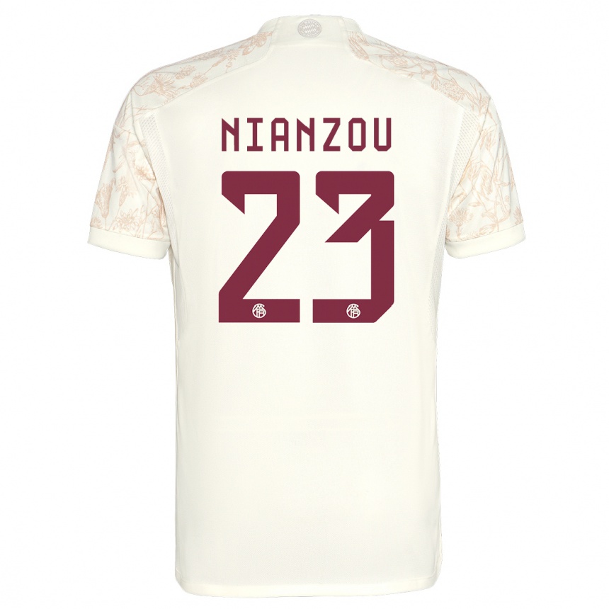 Niño Fútbol Camiseta Tanguy Nianzou #23 Blanquecino Equipación Tercera 2023/24