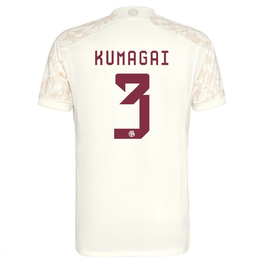 Niño Fútbol Camiseta Saki Kumagai #3 Blanquecino Equipación Tercera 2023/24