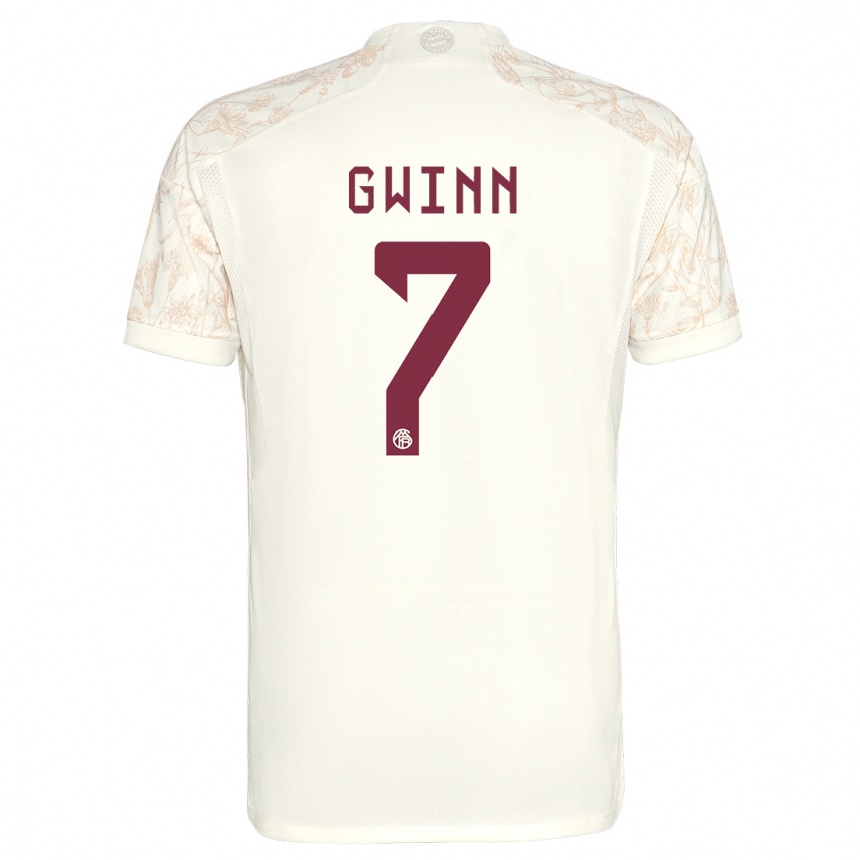 Niño Fútbol Camiseta Giulia Gwinn #7 Blanquecino Equipación Tercera 2023/24