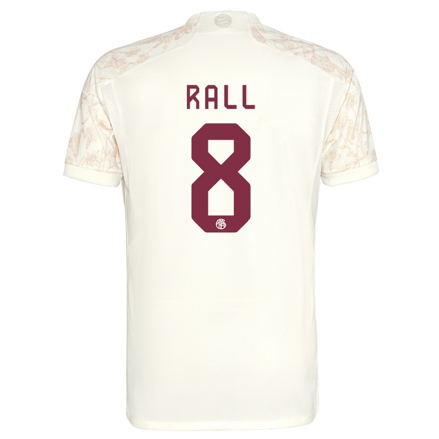 Niño Fútbol Camiseta Maximiliane Rall #8 Blanquecino Equipación Tercera 2023/24