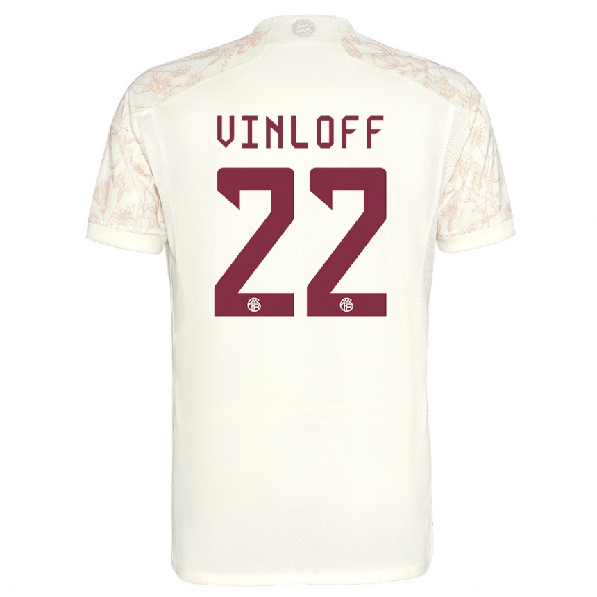 Niño Fútbol Camiseta Matteo Vinloff #22 Blanquecino Equipación Tercera 2023/24