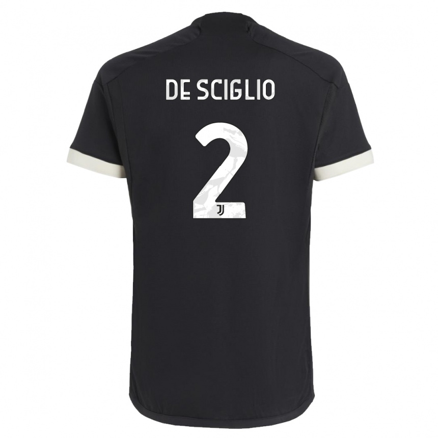 Niño Fútbol Camiseta Mattia De Sciglio #2 Negro Equipación Tercera 2023/24