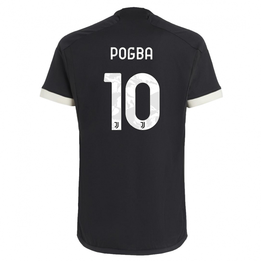 Niño Fútbol Camiseta Paul Pogba #10 Negro Equipación Tercera 2023/24