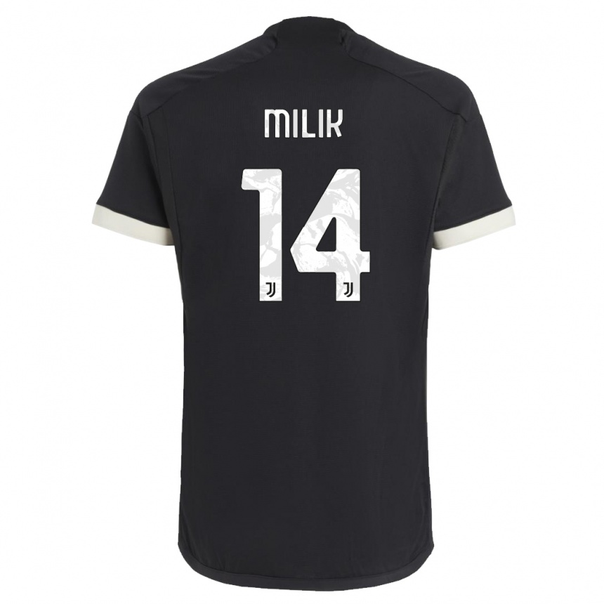 Niño Fútbol Camiseta Arkadiusz Milik #14 Negro Equipación Tercera 2023/24