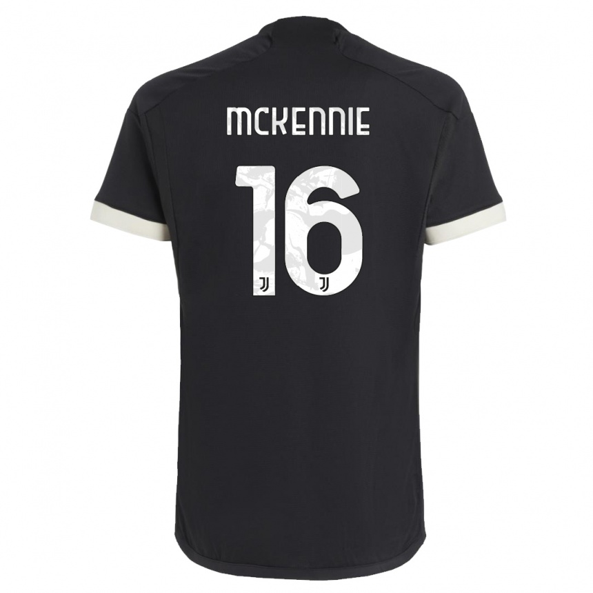 Niño Fútbol Camiseta Weston Mckennie #16 Negro Equipación Tercera 2023/24