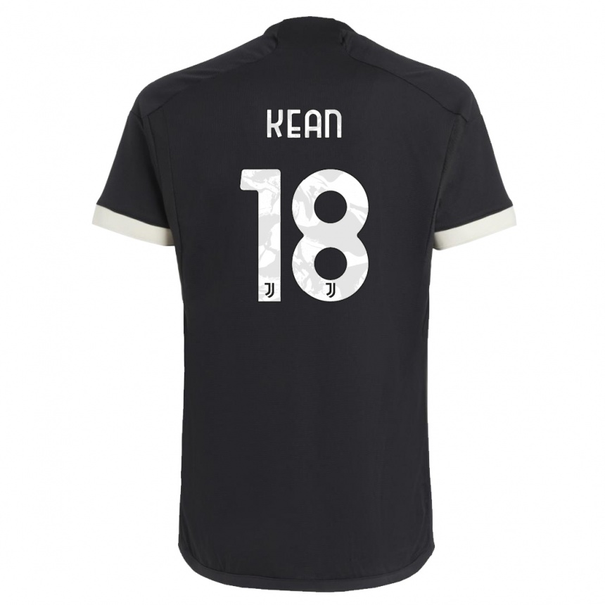 Niño Fútbol Camiseta Moise Kean #18 Negro Equipación Tercera 2023/24