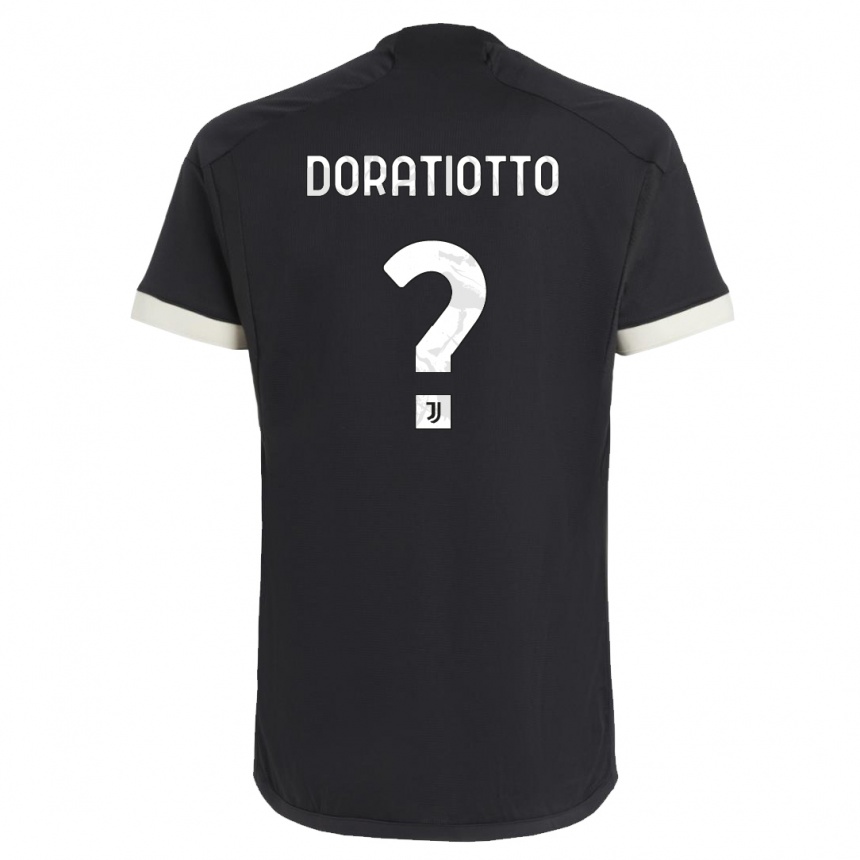 Niño Fútbol Camiseta Giulio Doratiotto #0 Negro Equipación Tercera 2023/24