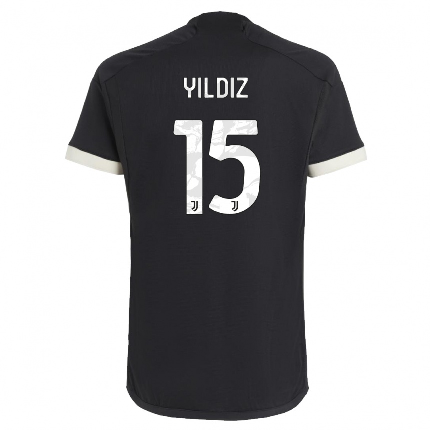 Niño Fútbol Camiseta Kenan Yildiz #0 Negro Equipación Tercera 2023/24